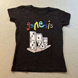 Genesis The Last Domino? Tour T-Shirt Womens S Black Band Tee 2021 Concert